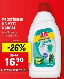 Lidl PROSTŘEDEK NA MYTÍ NÁDOBÍ, 500 ml nabídka