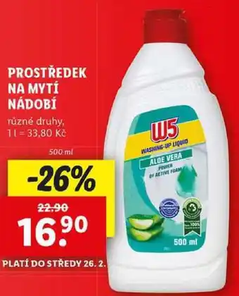 Lidl PROSTŘEDEK NA MYTÍ NÁDOBÍ, 500 ml nabídka