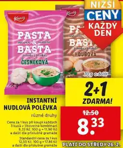 Lidl INSTANTNÍ NUDLOVÁ POLÉVKA, 70 g a další nabídka