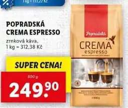 Lidl POPRADSKÁ CREMA ESPRESSO, 800 g nabídka