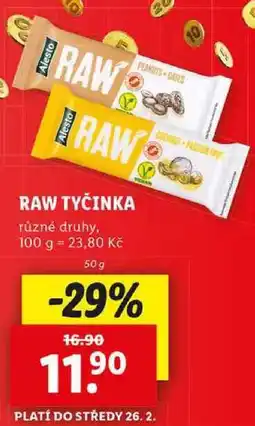 Lidl RAW TYČINKA, 50 g nabídka