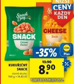 Lidl KUKUŘIČNÝ SNACK, 60 g nabídka