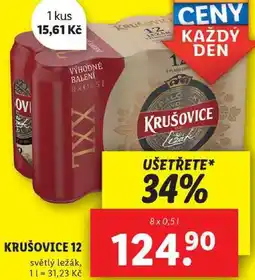 Lidl KRUŠOVICE 12, 8x 0,5 l nabídka