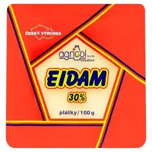 Lidl Agricol Eidam 30% polotvrdý sýr plátky 100g nabídka