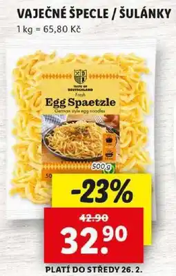 Lidl VAJEČNÉ ŠPECLE/ŠULÁNKY, 500 g nabídka