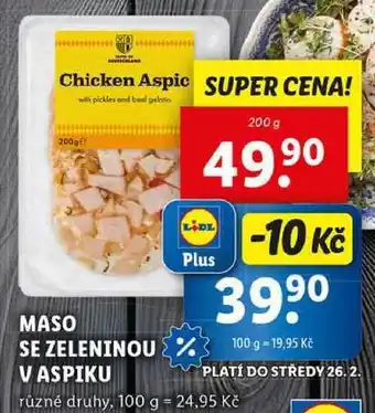 Lidl MASO SE ZELENINOU V ASPIKU, 200 g nabídka