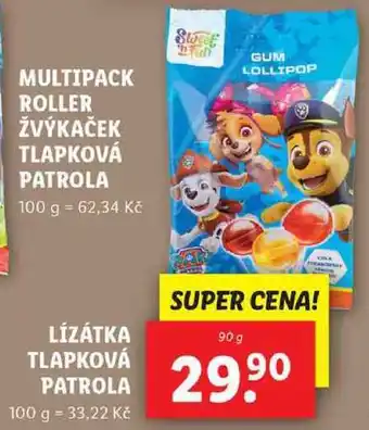 Lidl MULTIPACK ROLLER ŽVÝKAČEK TLAPKOVÁ PATROLA, 90 g nabídka