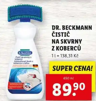 Lidl DR. BECKMANN ČISTIČ NA SKVRNY Z KOBERCŮ, 650 ml nabídka