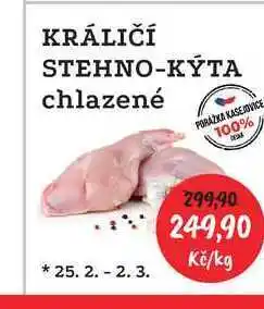 RABBIT řeznictví Rabbit Králičí stehno-kýta 1kg chlazené nabídka