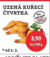 RABBIT řeznictví UZENÁ KUŘECÍ ČTVRTKA 100g nabídka