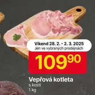 Hruška Vepřová kotleta s kostí 1 kg nabídka