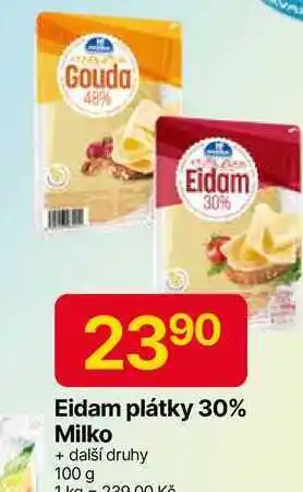 Hruška Milko Eidam plátky 30% 100 g nabídka