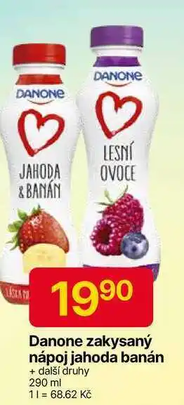 Hruška Danone zakysaný nápoj jahoda banán 290 ml nabídka