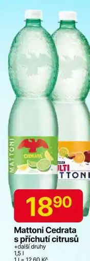 Hruška Mattoni Cedrata s příchutí citrusů 1,5l nabídka