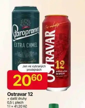 Hruška Ostravar 12 0,5l, plech nabídka