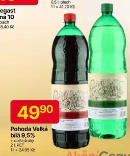 Hruška Pohoda Velká bílá 9,5% 2l, PET nabídka