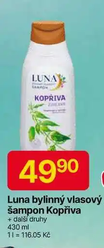 Hruška Luna bylinný vlasový šampon Kopřiva 430 ml nabídka