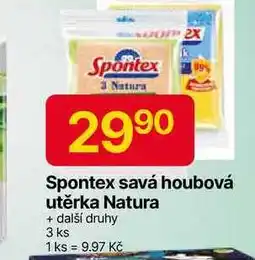 Hruška Spontex savá houbová utěrka Natura 3 ks nabídka