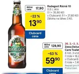 Tesco Pivo radegast rázná 10 nabídka