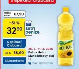 Tesco Palma heliol slunečnicový olej nabídka