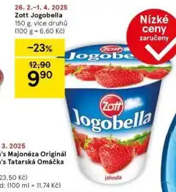 Tesco Zott jogobella nabídka