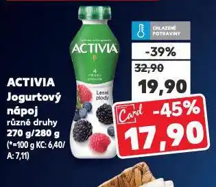 Kaufland Activia jogurtový nápoj nabídka