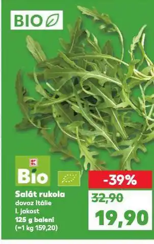 Kaufland Bio salát rukola nabídka