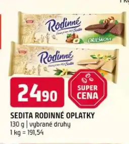 Terno Sedita rodinné oplatky nabídka