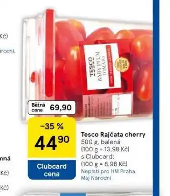 Tesco Rajčata cherry nabídka