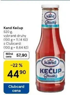 Tesco Kand kečup nabídka