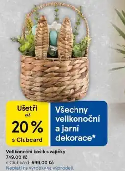 Tesco Velikonoční košík s vajíčky nabídka