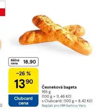 Tesco Česneková bageta nabídka