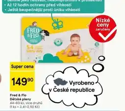 Tesco Fred & flo dětské pleny nabídka