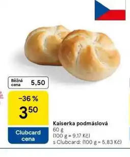 Tesco Kaiserka podmáslová nabídka