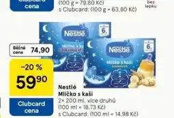 Tesco Nestlé mlíčko s kaší nabídka