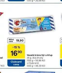 Tesco Veselá kráva sýr a křup nabídka