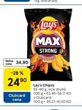 Tesco Lay´s chipsy nabídka