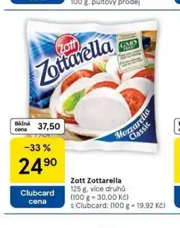 Tesco Zott zottarella nabídka