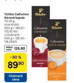 Tesco Tchibo cafissimo kávové kapsle nabídka