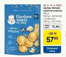 Tesco Gerber dětské máslové sušenky nabídka