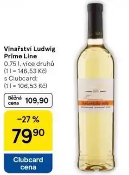 Tesco Vinařství ludwig prime line nabídka