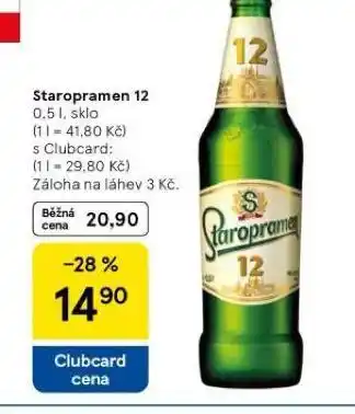 Tesco Pivo staropramen 12 nabídka