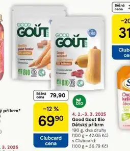 Tesco Good gout bio dětský příkrm nabídka