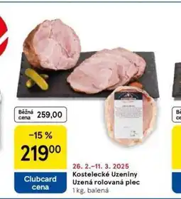 Tesco Uzená rolovaná plec nabídka