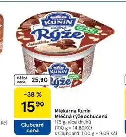 Tesco Kunín mléčná rýže ochucená nabídka