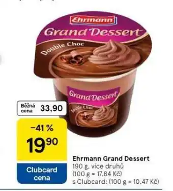 Tesco Ehrmann grand dessert nabídka