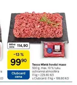 Tesco Mleté hovězí maso nabídka