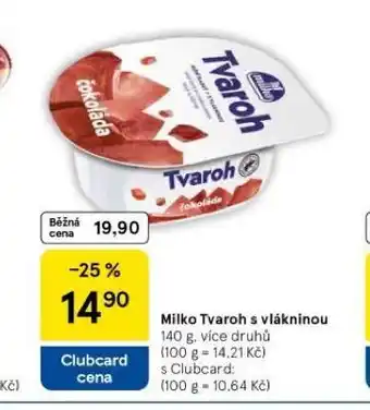 Tesco Milko tvaroh s vlákninou nabídka