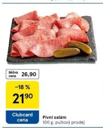 Tesco Pivní salám nabídka