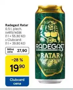 Tesco Pivo radegast ratar nabídka